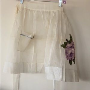 Sheer white vintage hostess apron